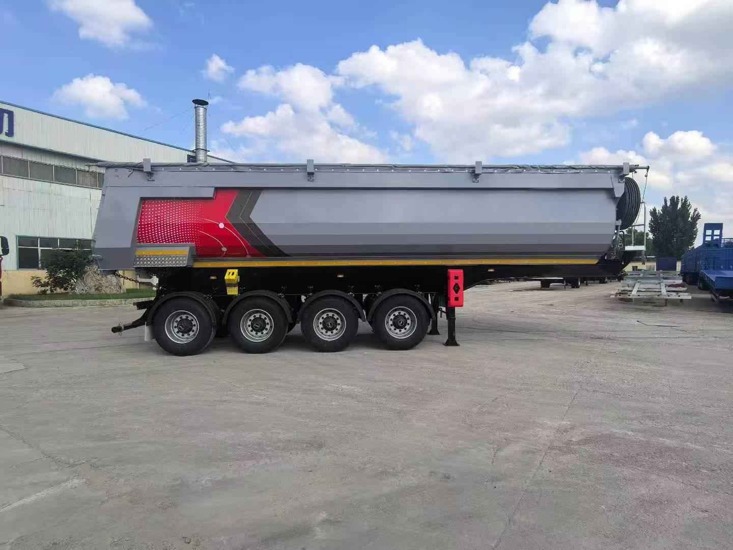 4-axle U-shaped four-axle front lift-and-turn dump semi tarlier - Image 2