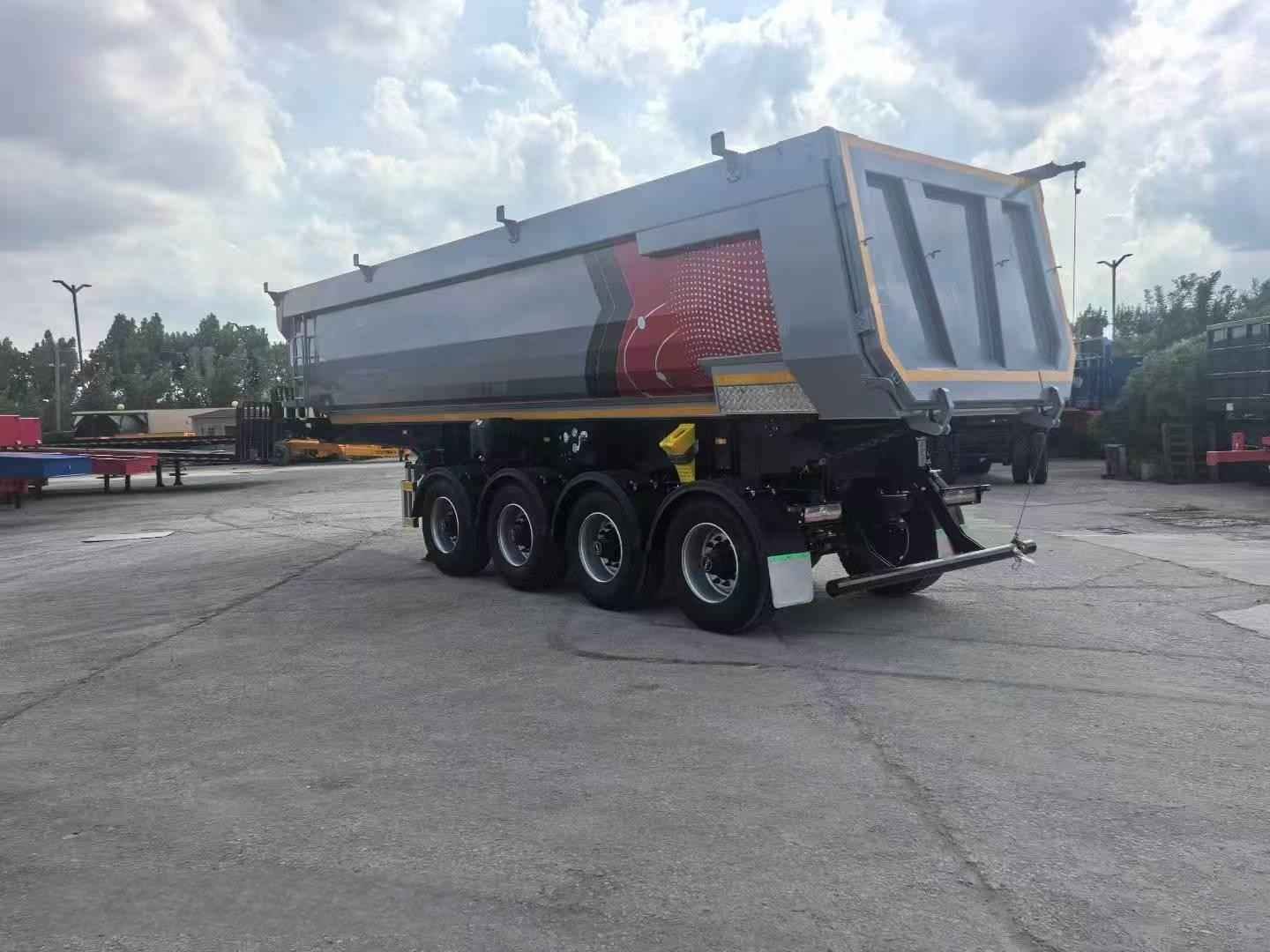 4-axle U-shaped four-axle front lift-and-turn dump semi tarlier - Image 3