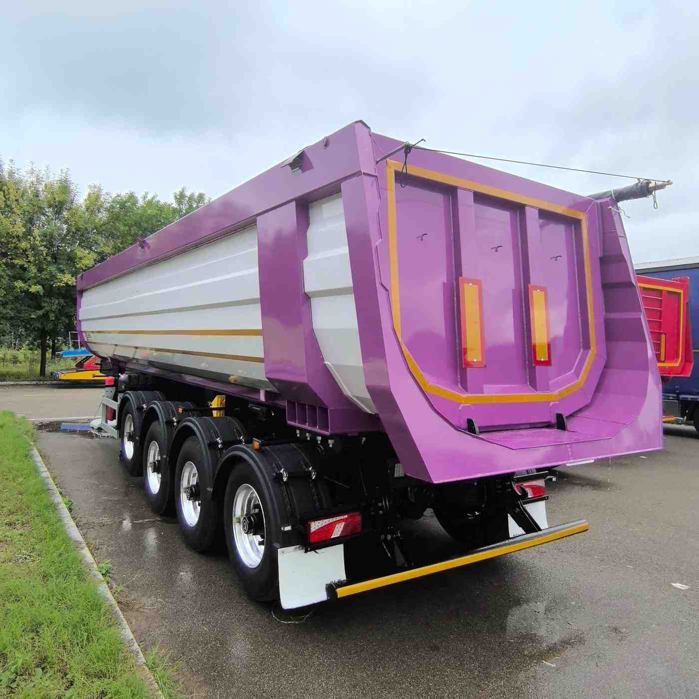 4-axle U-shaped four-axle front lift-and-turn dump semi tarlier - Image 4