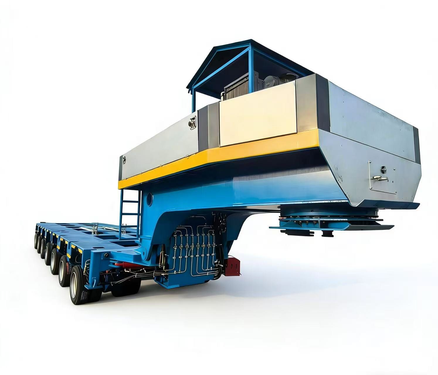 Hydraulic module low flatbed semi-trailer