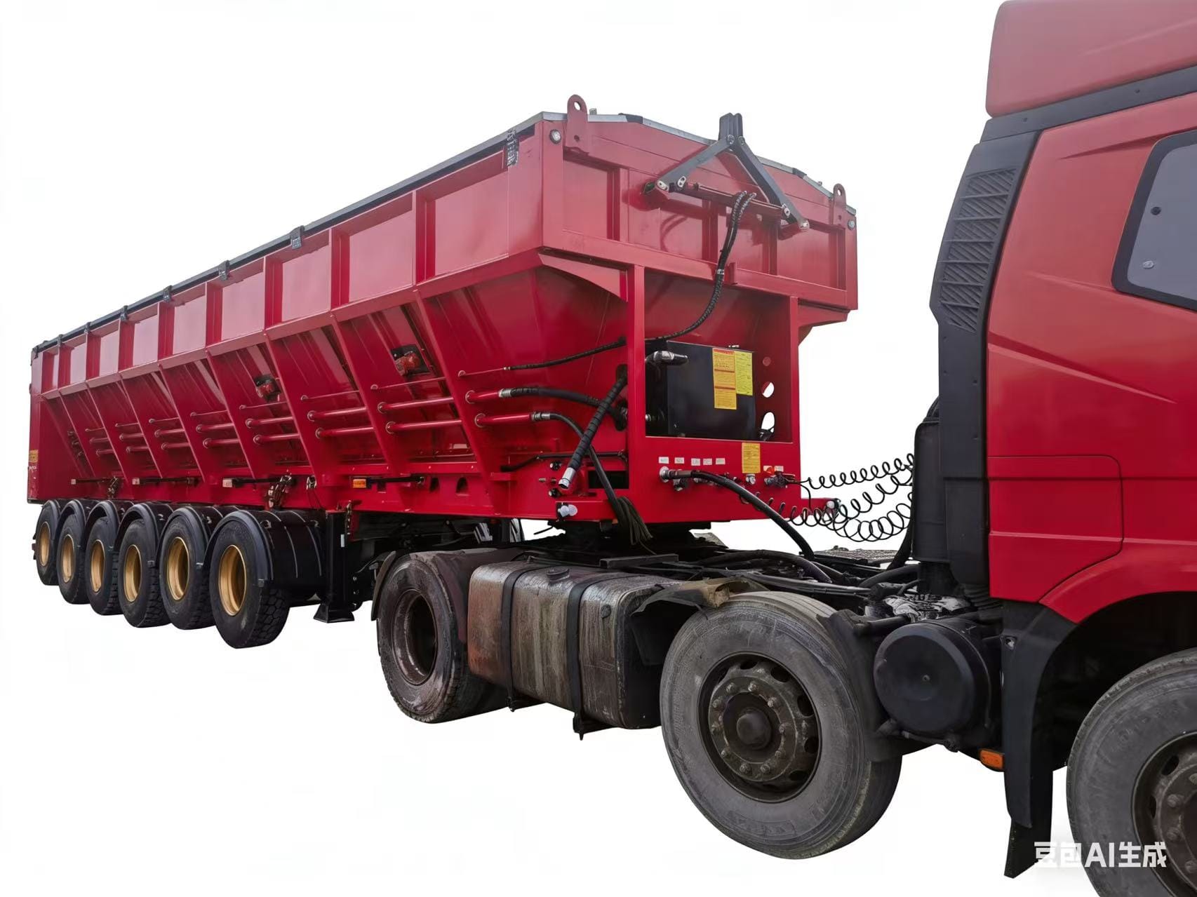 6-axile Bulk grain transport semi-trailer