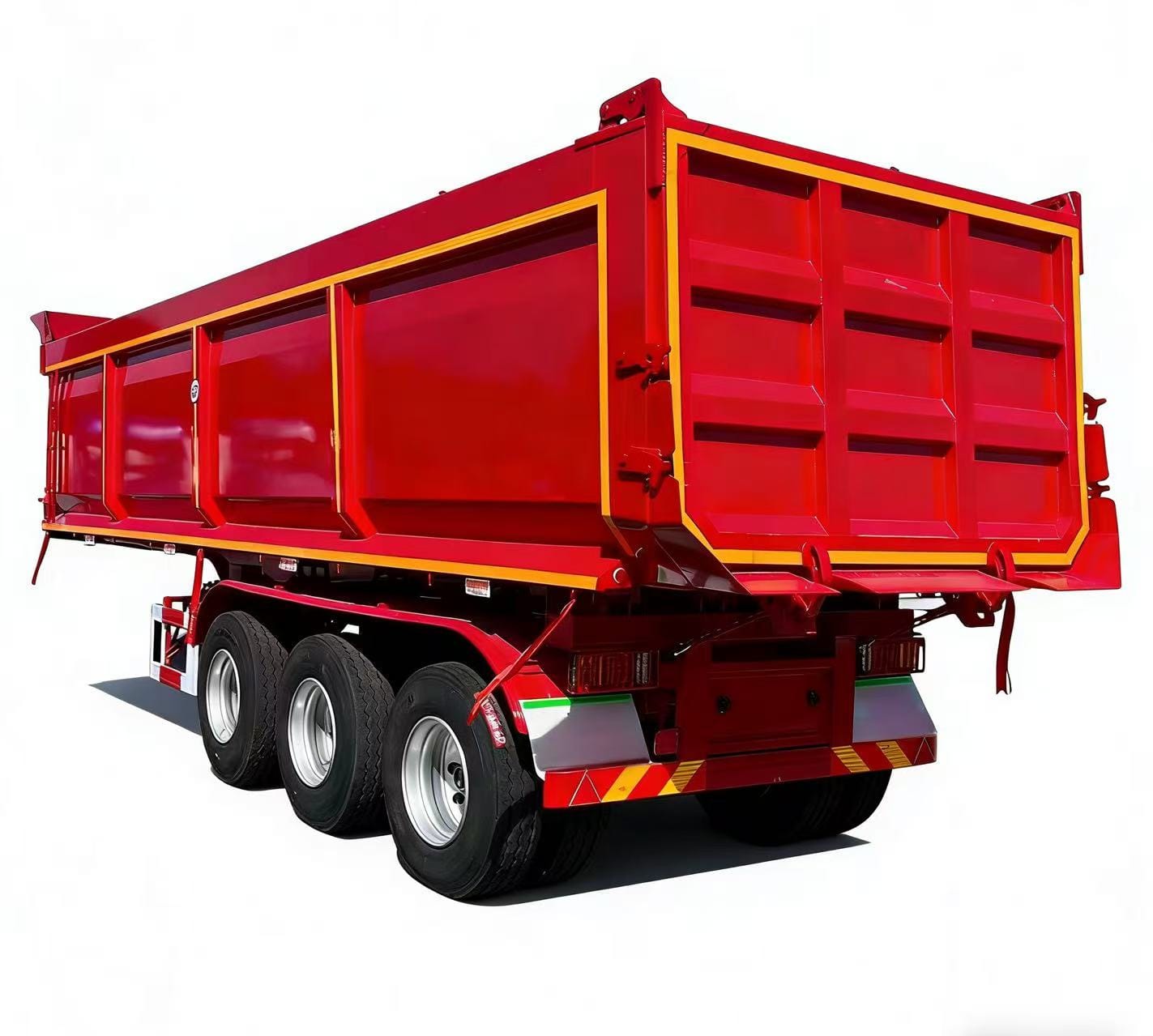 U-shaped three-axle rear-flip self-dumping
